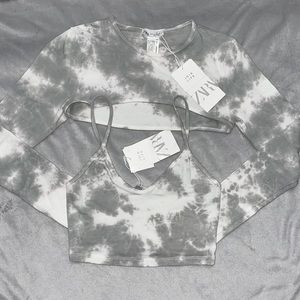 Crop Top and Long Sleeve Crop Top